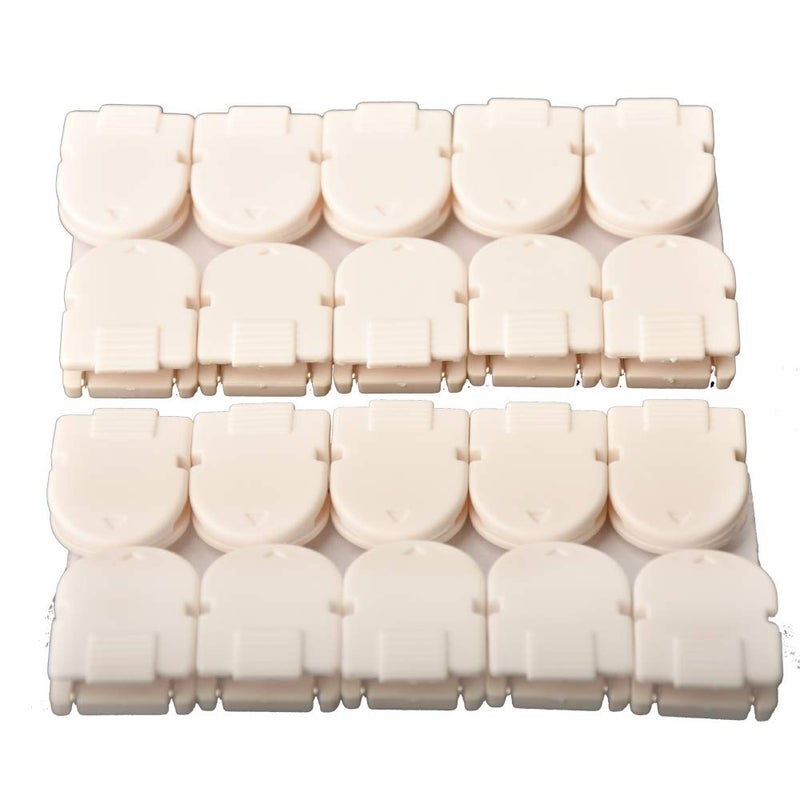 MIKE Gloperti Panel Cubicle Clip for Fabric Panels, Standard Size, 40-Sheet Capacity, Pack of 20, White - Image 2